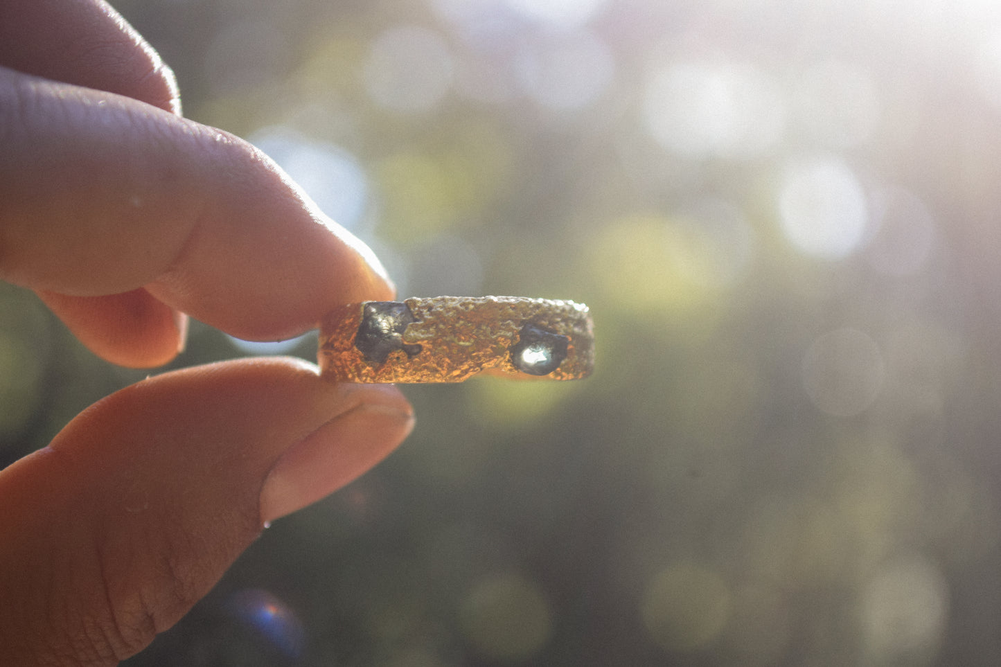 24k Pure Gold Arena Ring x Australian Sapphires