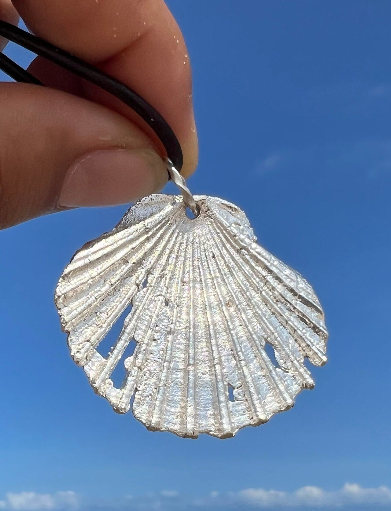 Aphrodite's Pendant - Hand-forged, Sandcast - Available in Solid 24K, 18K Gold or 999 Silver