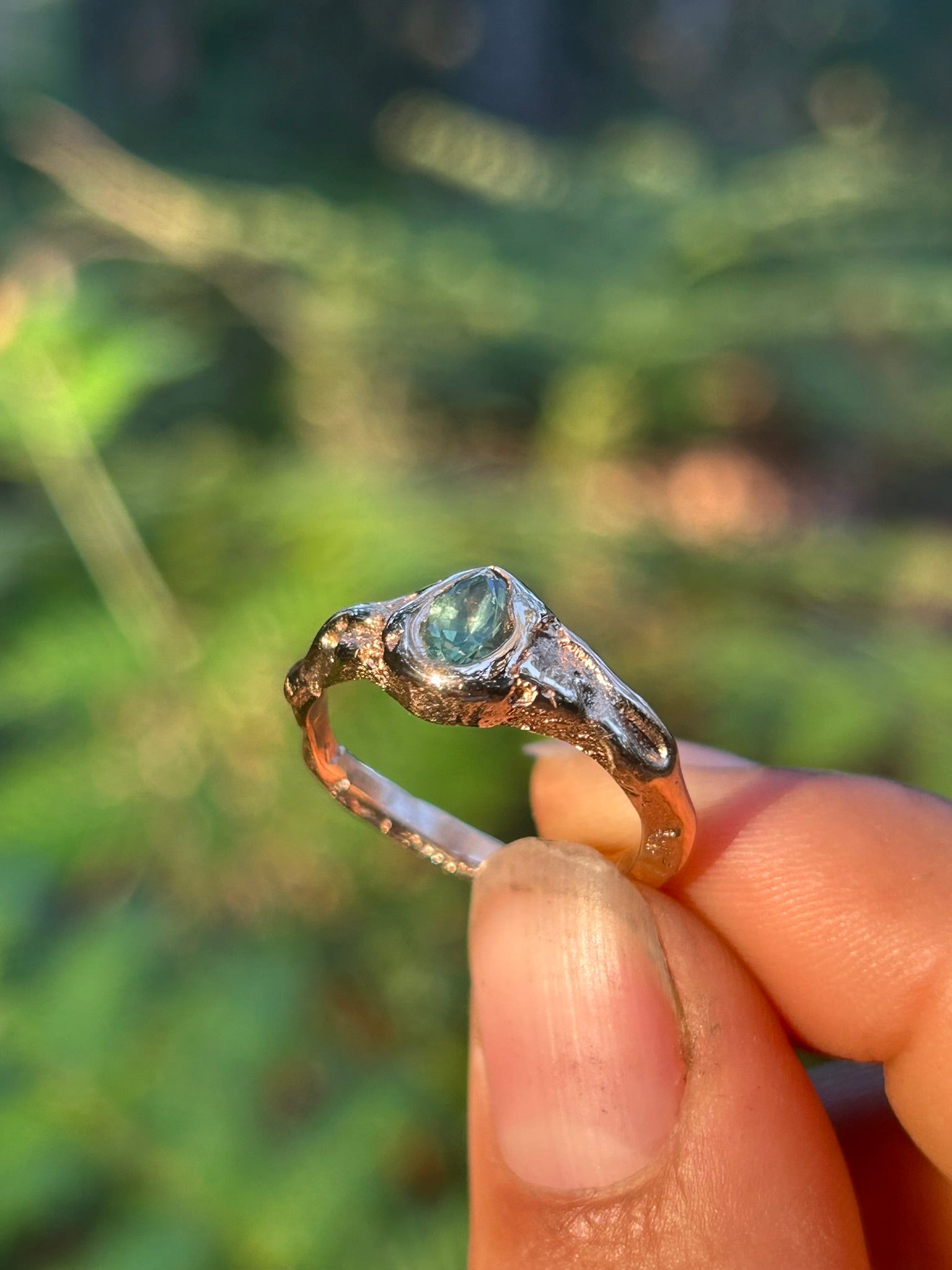 Aurea Sapphire Ring 14ct Gold