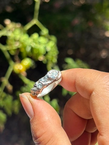 The Coral Ring - Brazilian Aquamarine