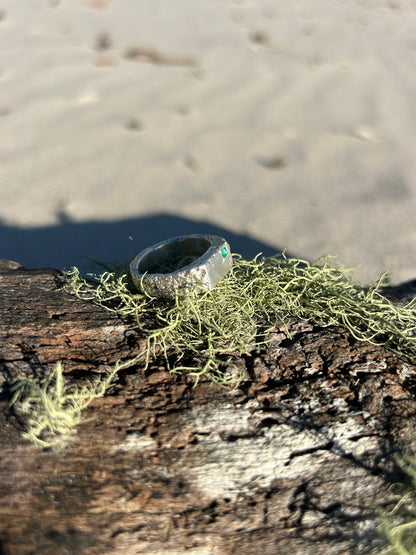 Cartagena Columbian Emerald Sand Ring