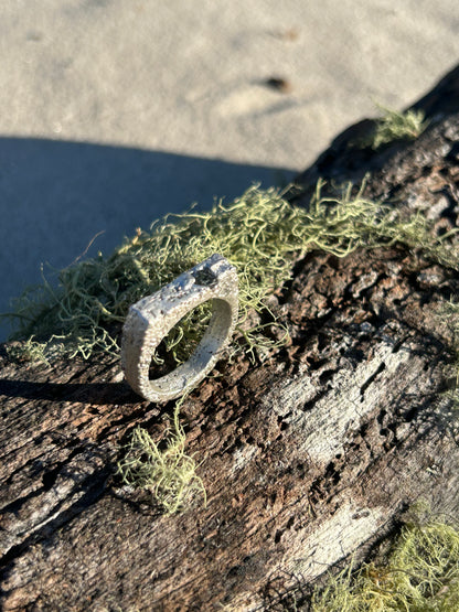 Raw Australian Sapphire Square ring