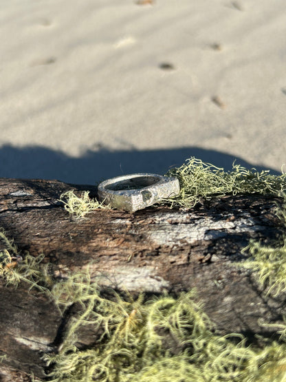 Raw Australian Sapphire Square ring