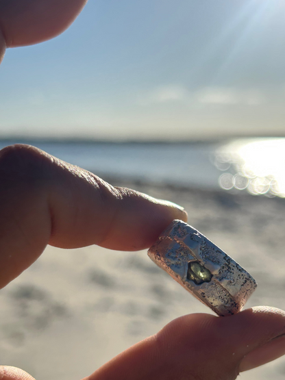Chunky Arena Ring x Natural Aussie Rough Sapphire