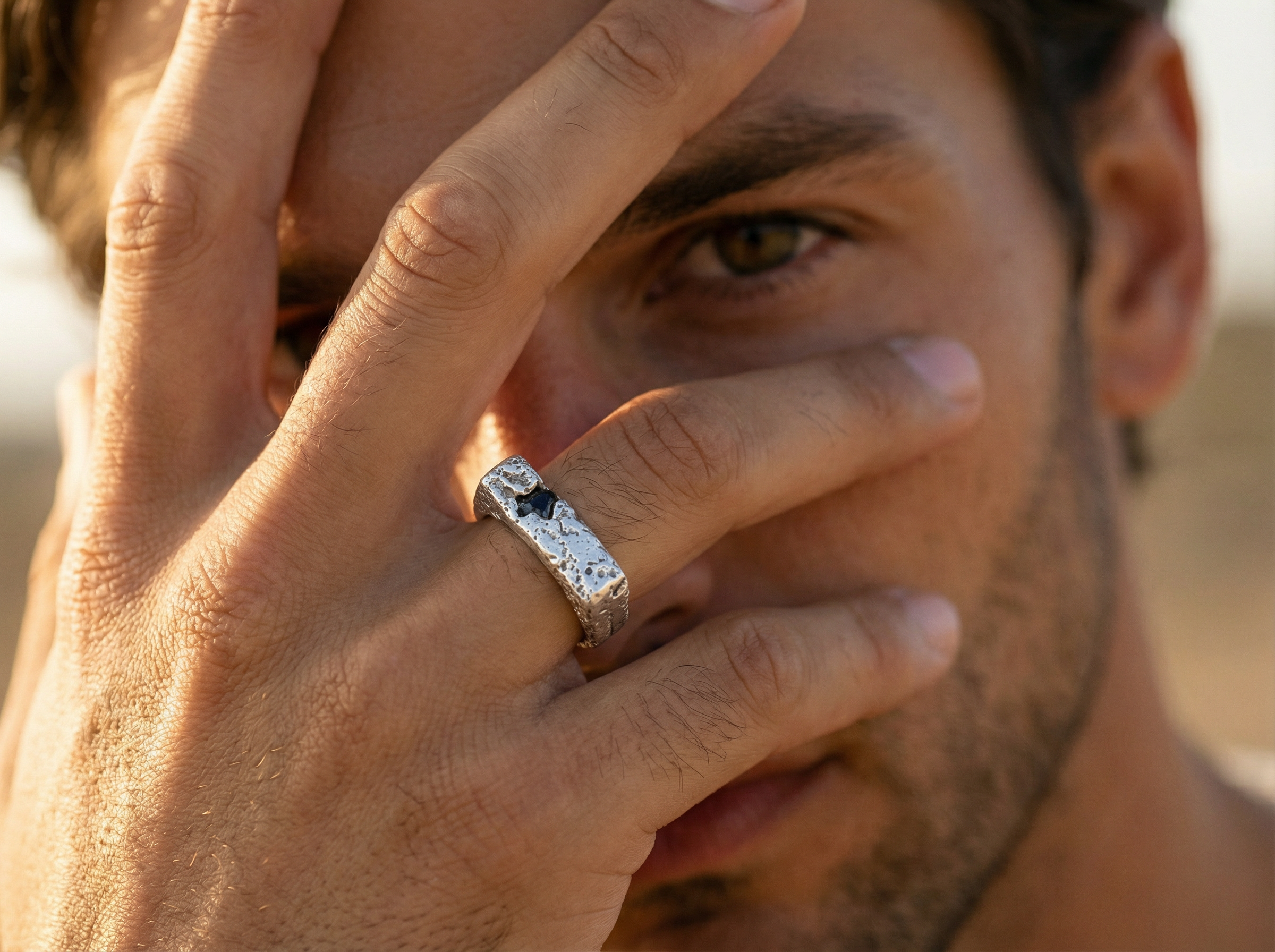 Raw Australian Sapphire Ring