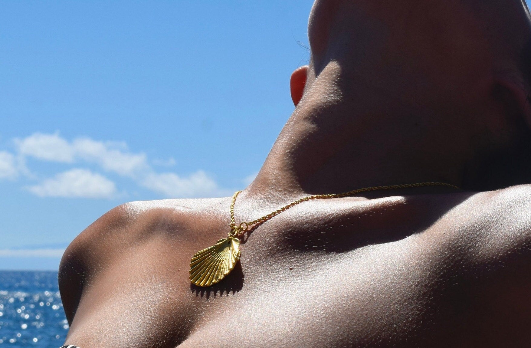 Aphrodite's Pendant - Hand-forged, Sandcast - Available in Solid 24K, 18K Gold or 999 Silver
