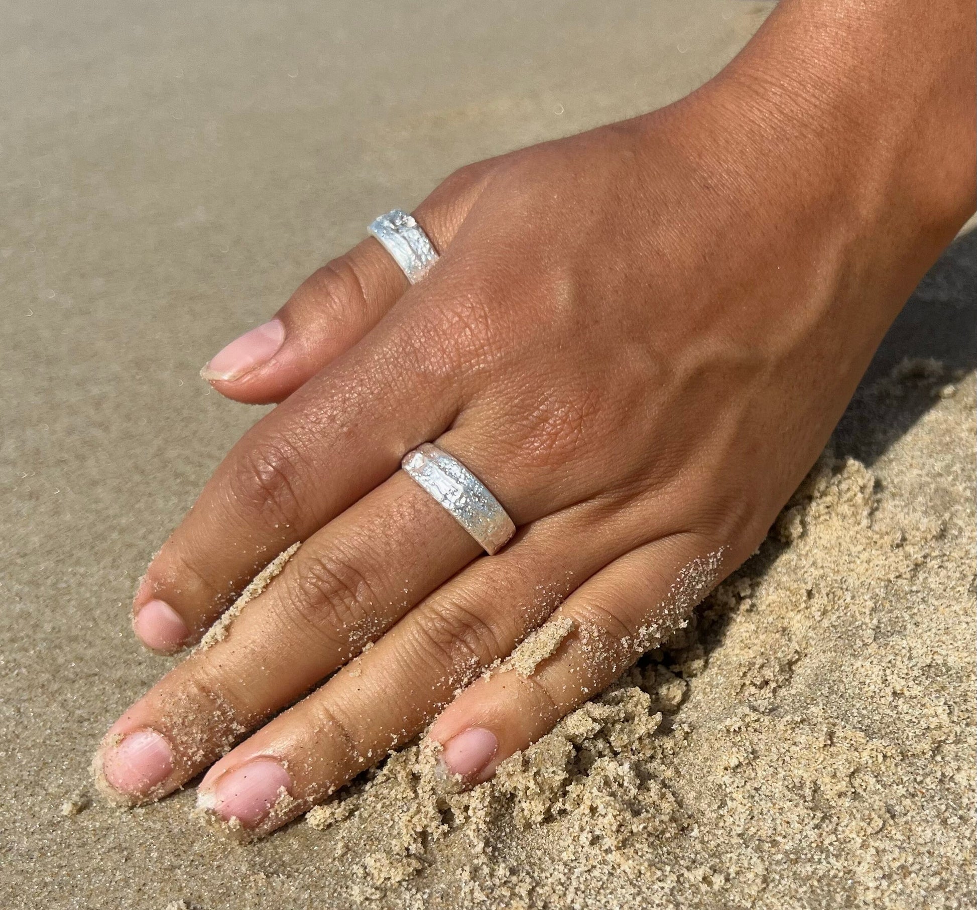 Sandcasted Solid 999 Silver Ring - The Arena ring - Adjustable - Unisex - Handmade